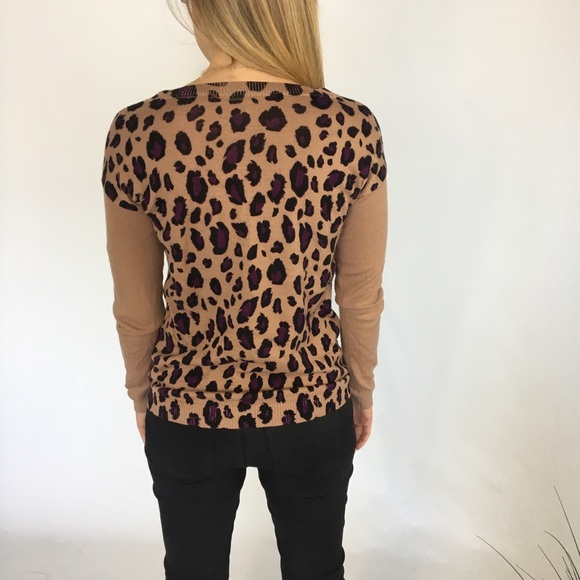 Leopard Catherine Malandrino Sweater - Size Medium - Picture 3 of 3